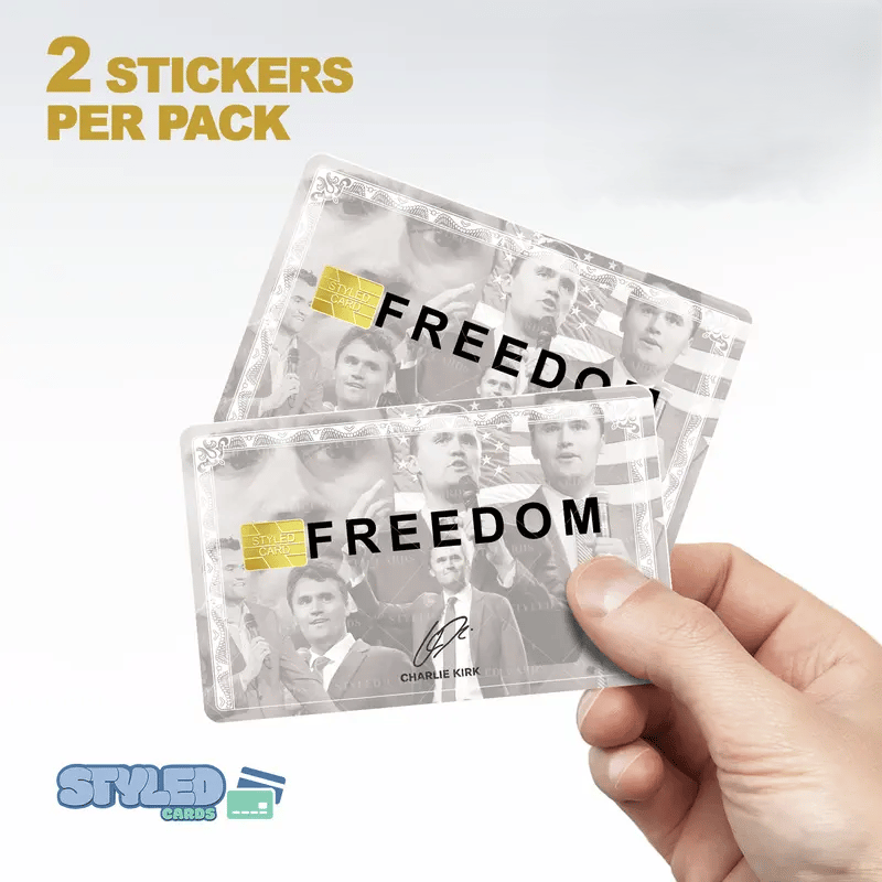 Charlie Kirk Debit Card Stickers (2 Pack)