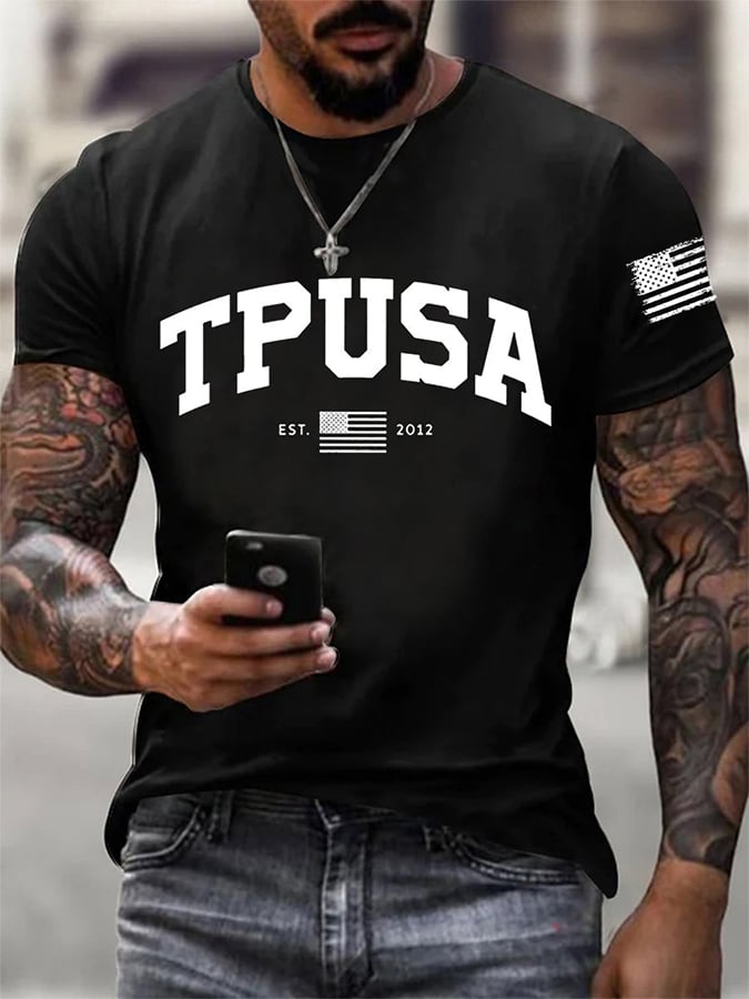 Men's TPUSA Print Round Neck T-Shirt