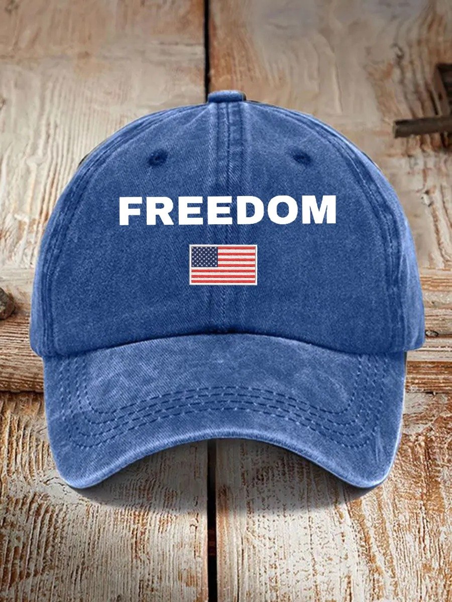 Unisex FREEDOM Flag Print Hat