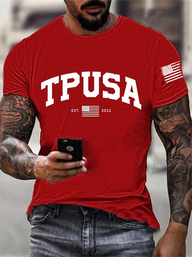 Men's TPUSA Print Round Neck T-Shirt