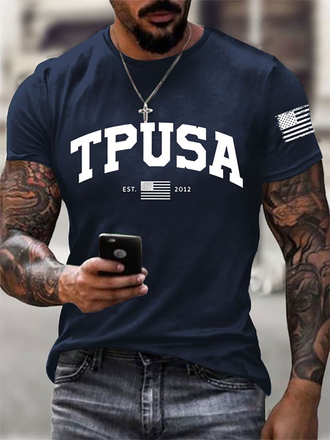 Men's TPUSA Print Round Neck T-Shirt