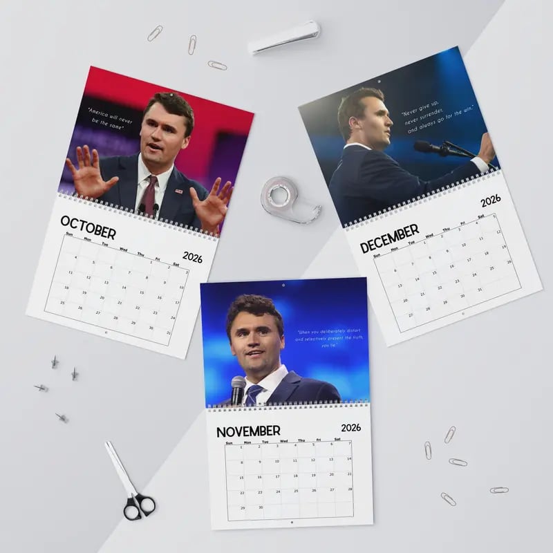 Charlie Kirk 2026 Calendar(With Famous Quotes)🙏RIP Charlie Kirk🙏