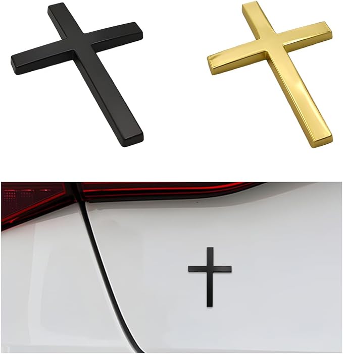 ✝️ Metal Jesus Christ Cross Badge Stickers ✞ Add 2 pairs to cart → Pay for only 1 pair!