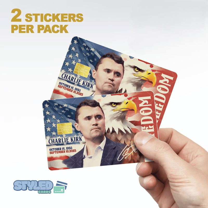 Charlie Kirk Debit Card Stickers (2 Pack)