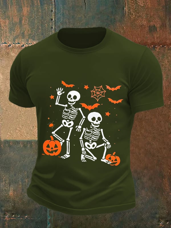 Men's Subtle skeletons FDT Printed T-shirt for Halloween