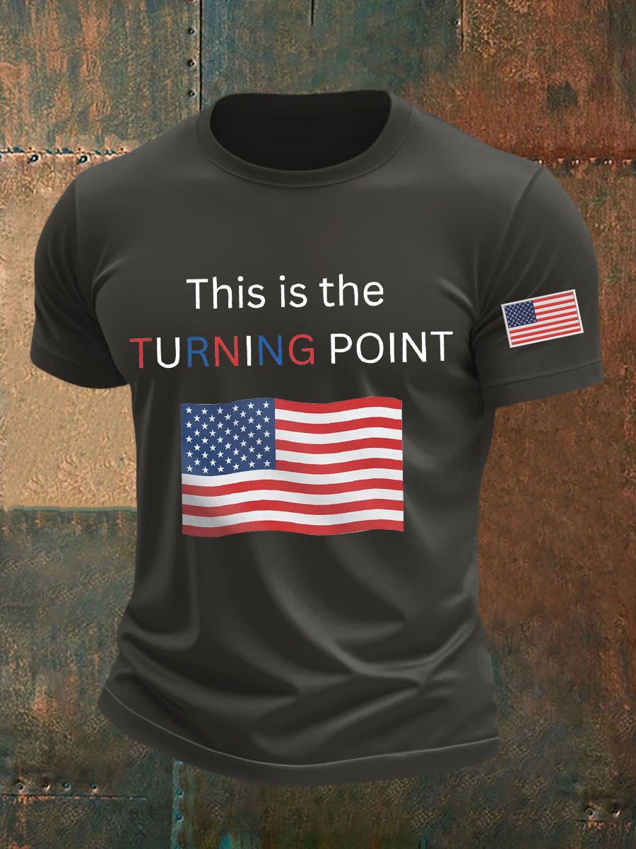 Men's This Is The Turning Point Print Round Neck T-Shirt