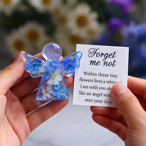 🔥LAST DAY 50% OFF - 🪽Forget Me Not Dried Flower Angel Keepsake - Timeless Gift for Remembrance, Comfort & Hope