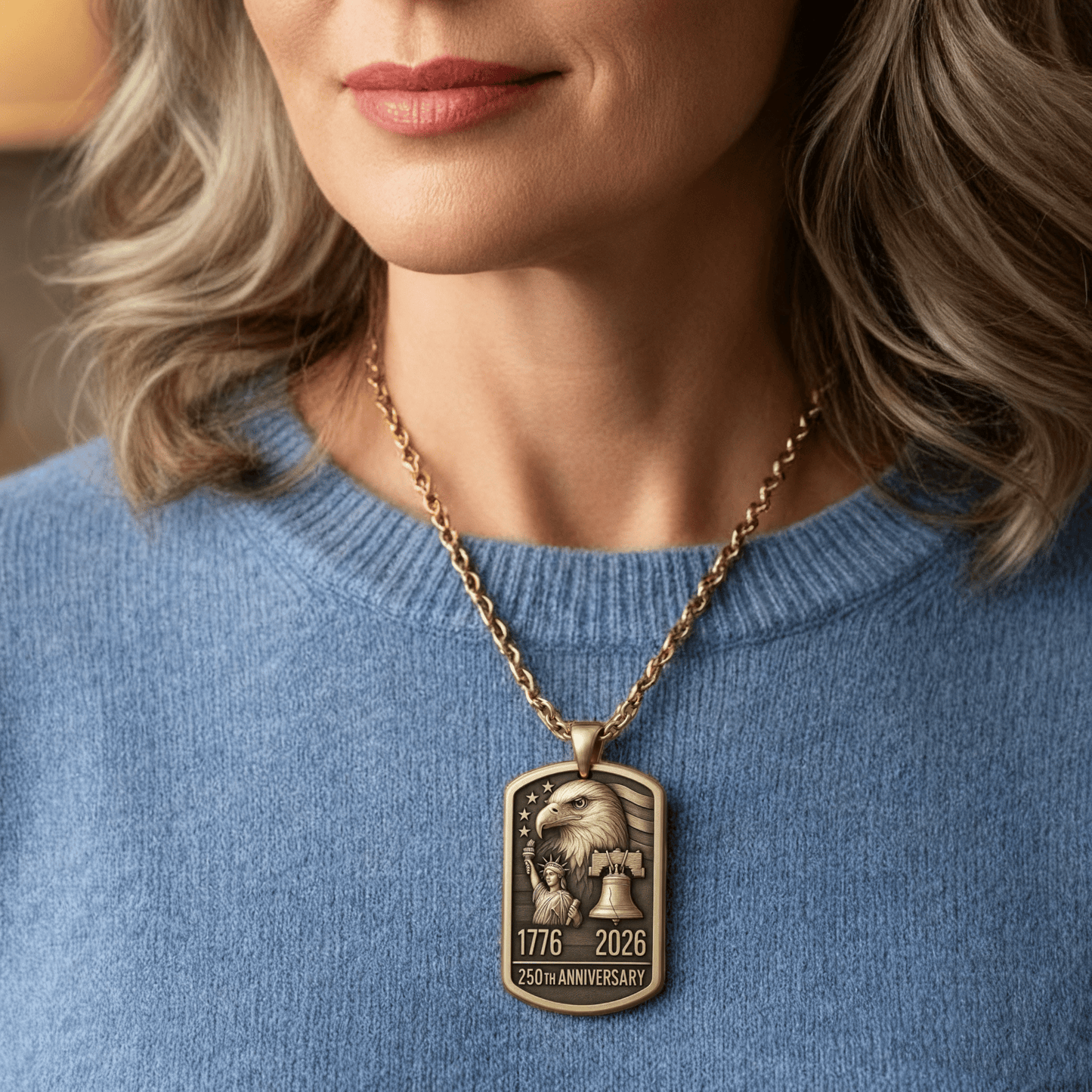 🎉 Limited Edition Liberty Dog Tag Necklace 2026 🦅Celebrate 250 Years of Freedom & Pride 🎉