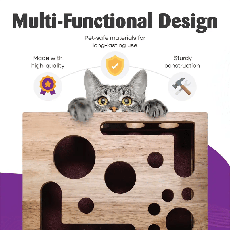 49%OFF ๐๐Cat Scratch Puzzle Enrichment Box: Nail File Stress Free Alternative to Clippers and Grinders