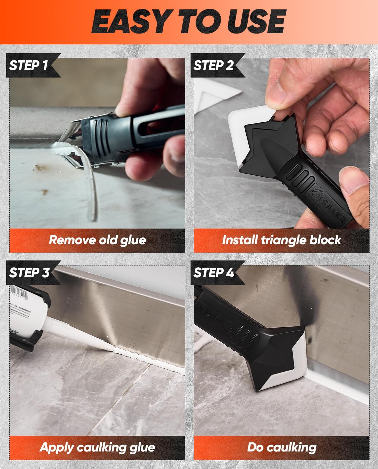 🔥LAST DAY 50% OFF🧰 3-in-1 Silicone Caulking Tool