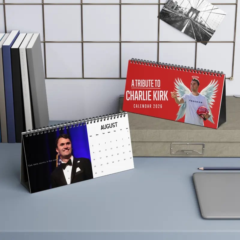 2026 Charlie Kirk Desktop Calendar(With Famous Quotes)🙏RIP Charlie Kirk🙏