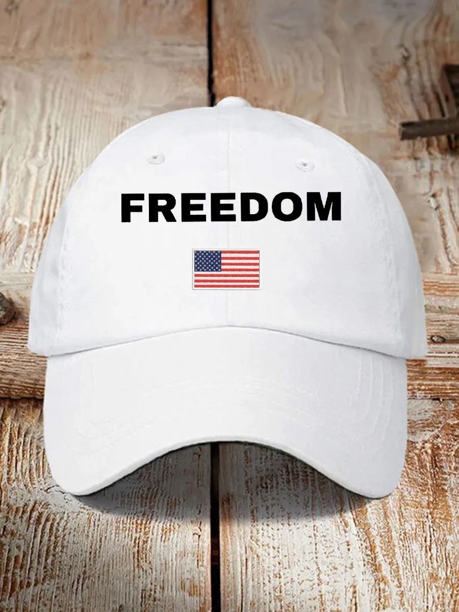 Unisex FREEDOM Flag Print Hat