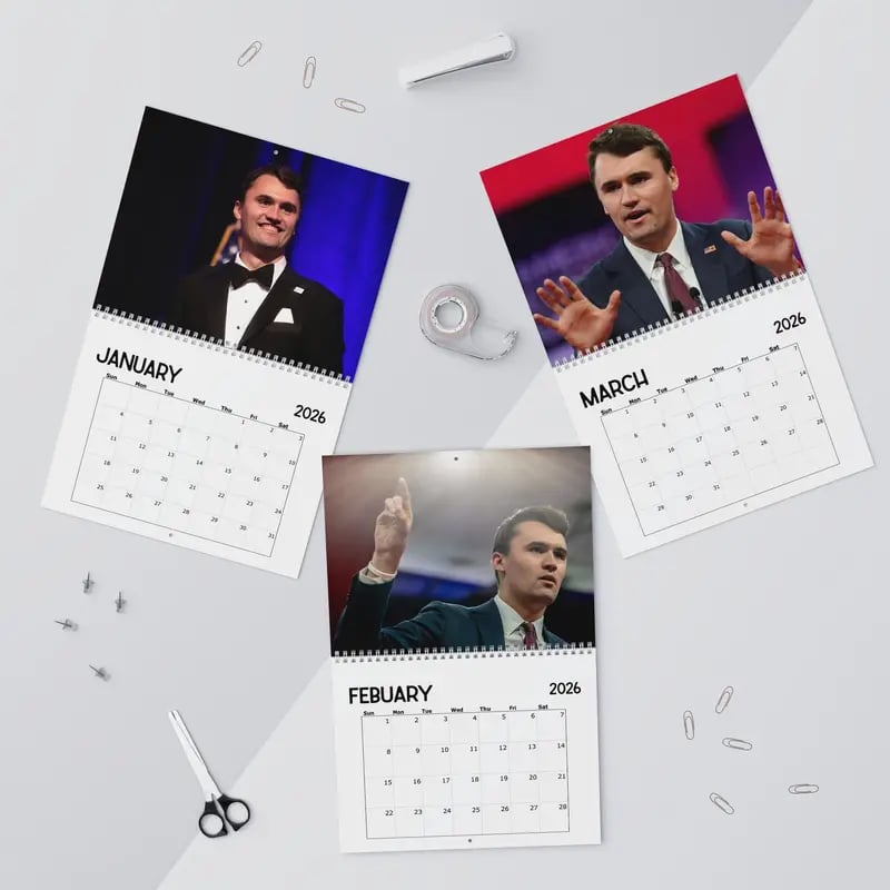 💥2026 Charlie Kirk Calendar & 🙏RIP Charlie Kirk🙏