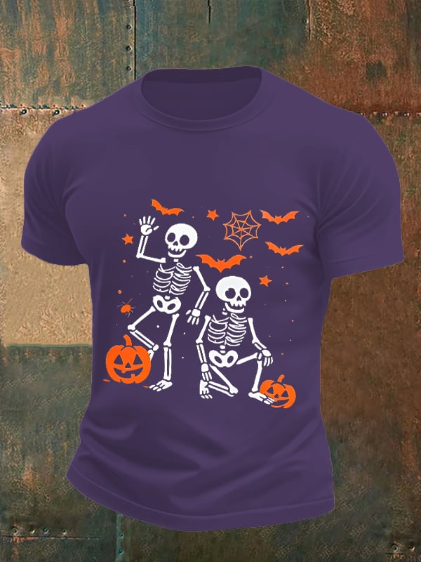 Men's Subtle skeletons FDT Printed T-shirt for Halloween