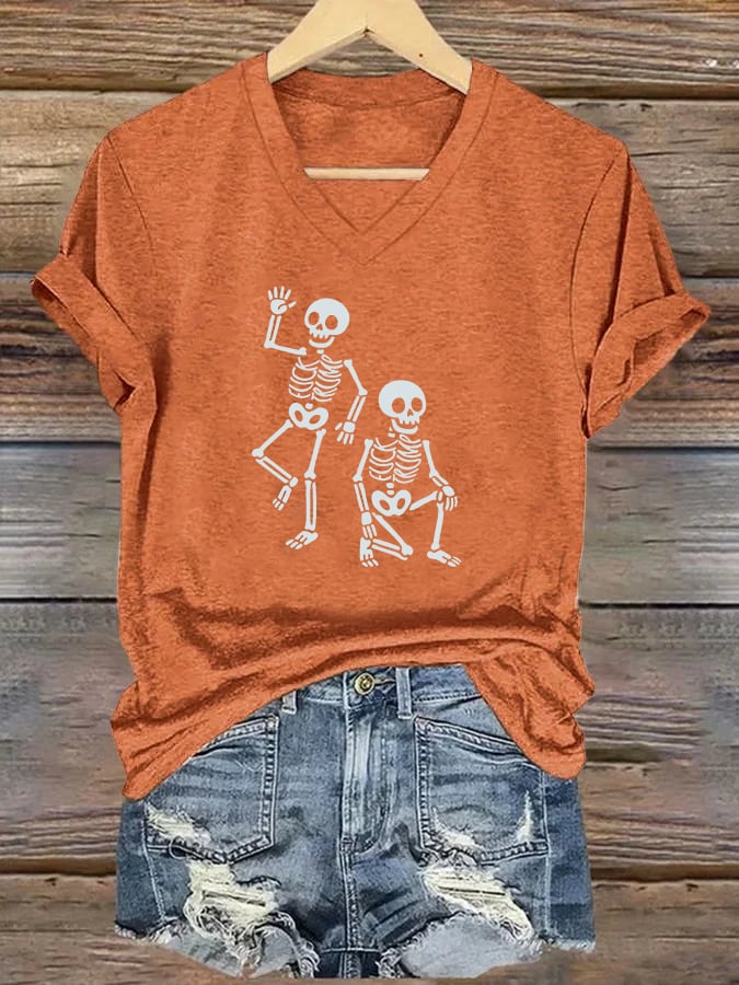 Women's Halloween FDT Printed Casual T-Shirt