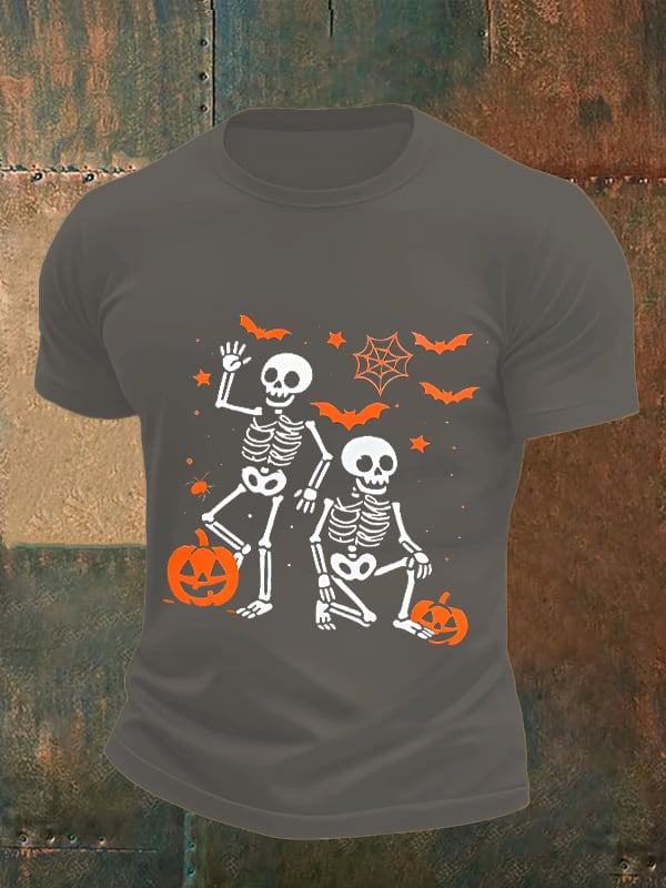 Men's Subtle skeletons FDT Printed T-shirt for Halloween