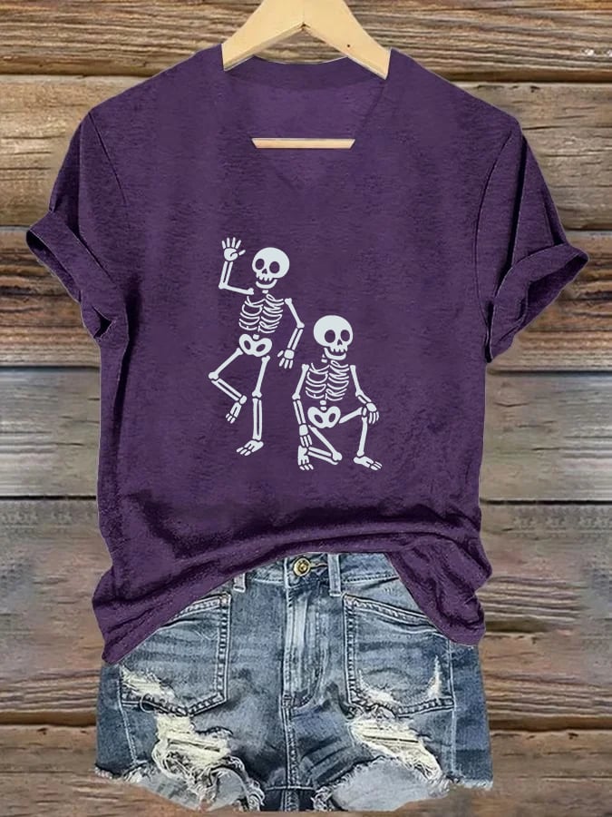 Women's Halloween FDT Printed Casual T-Shirt
