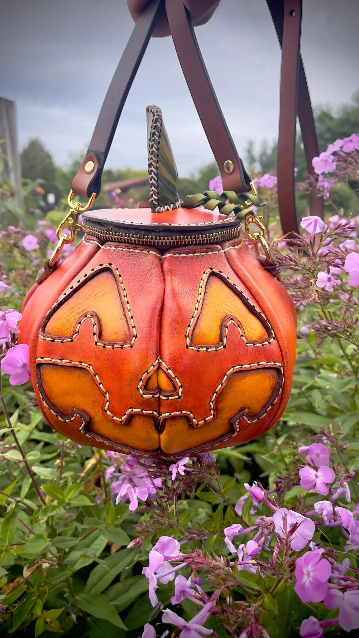 🎃The Great Purely handmade leather Pumpkin Bag(✨Same as in the video)