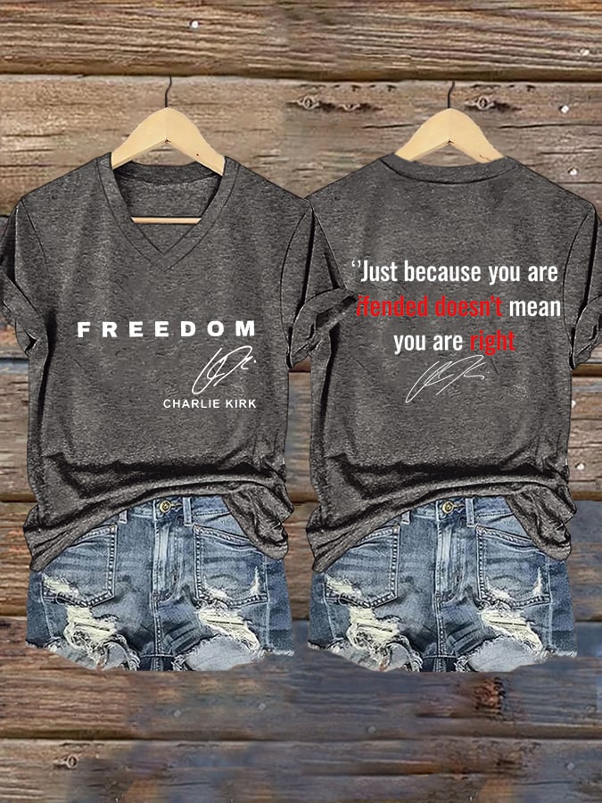 Women's Hot Print V-Neck T-Shirt