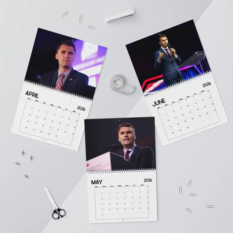 💥2026 Charlie Kirk Calendar & 🙏RIP Charlie Kirk🙏