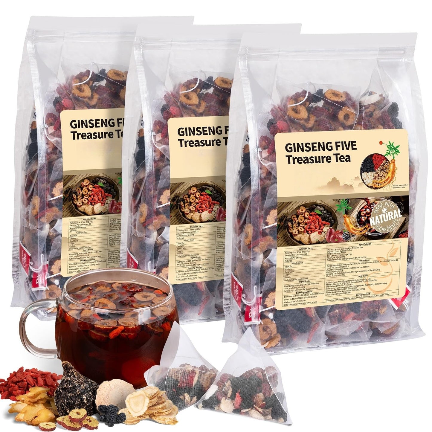 Ginseng & Five Treasures Tea