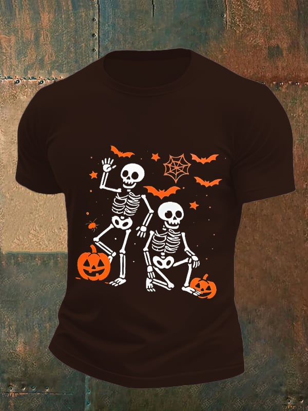 Men's Subtle skeletons FDT Printed T-shirt for Halloween