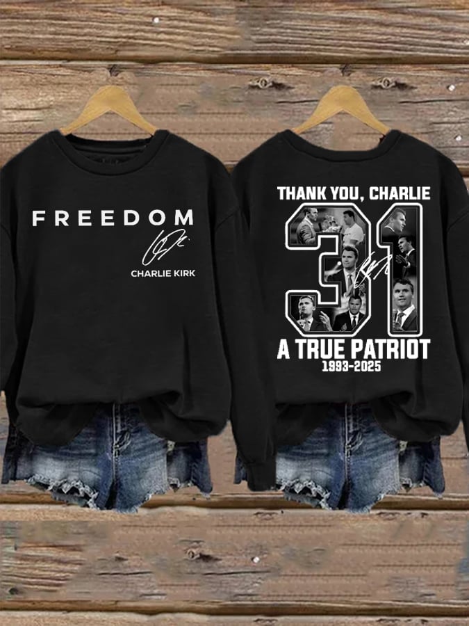 Women's Freedom Printed Crew Neck Sweatshirt