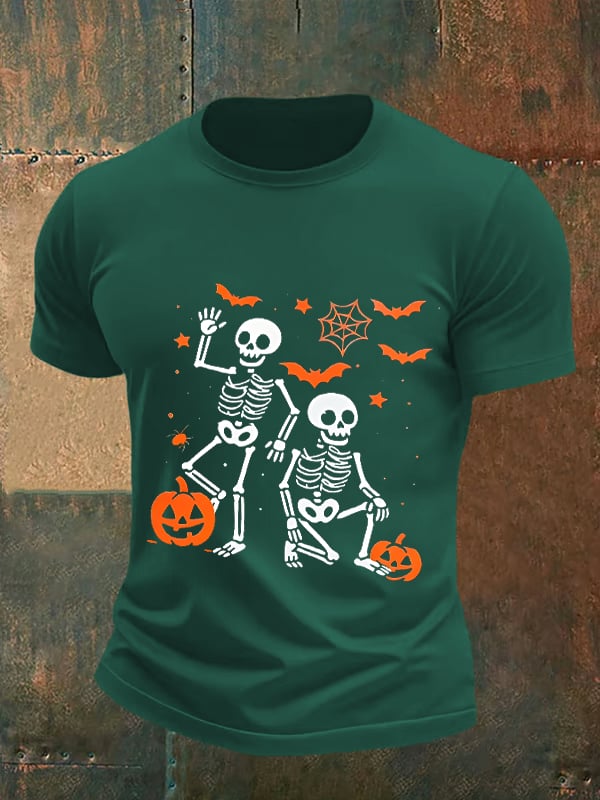 Men's Subtle skeletons FDT Printed T-shirt for Halloween