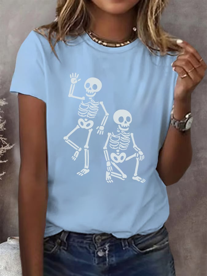 Women's Halloween FDT Printed Casual T-Shirt
