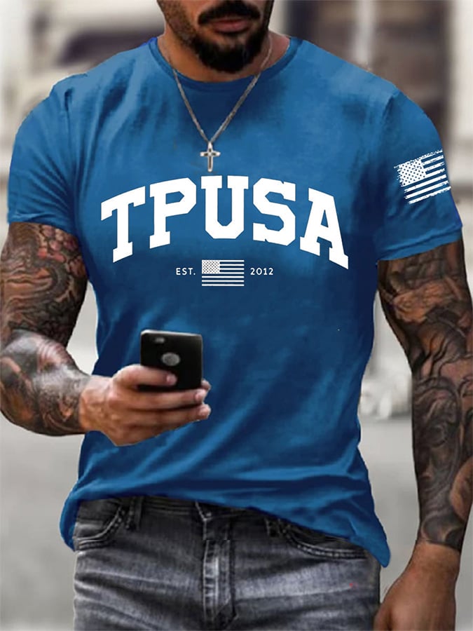 Men's TPUSA Print Round Neck T-Shirt