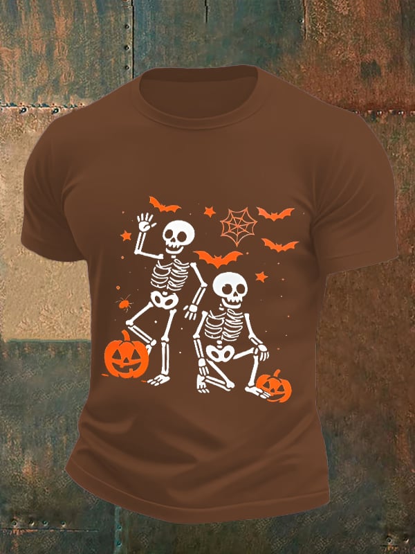 Men's Subtle skeletons FDT Printed T-shirt for Halloween