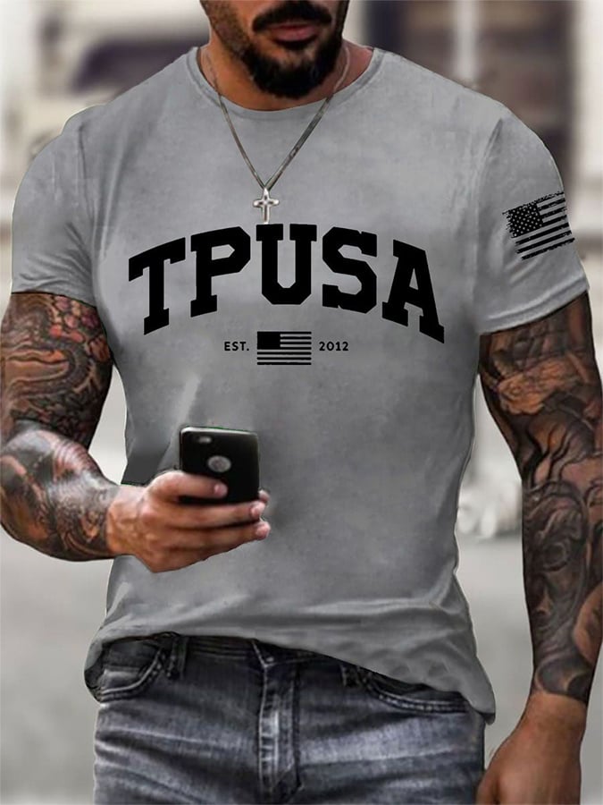 Men's TPUSA Print Round Neck T-Shirt