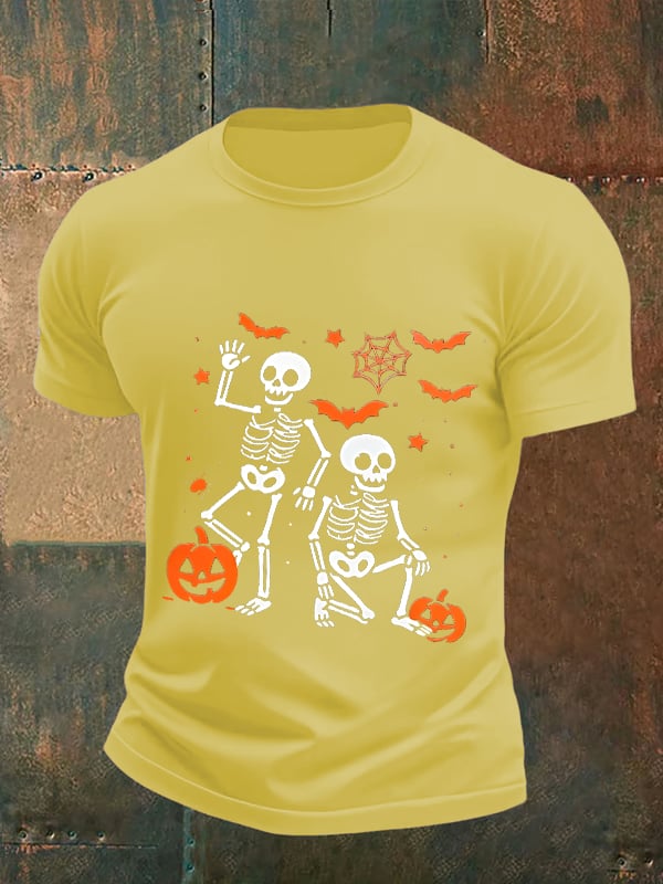 Men's Subtle skeletons FDT Printed T-shirt for Halloween