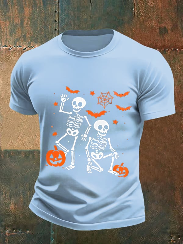Men's Subtle skeletons FDT Printed T-shirt for Halloween