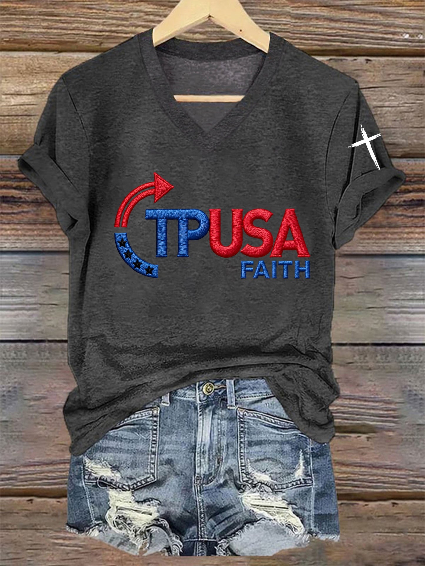 Women's Turning Point USA Faaith Printed Short-Sleeved T-Shirt