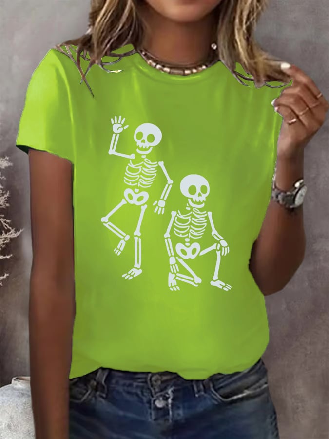 Women's Halloween FDT Printed Casual T-Shirt