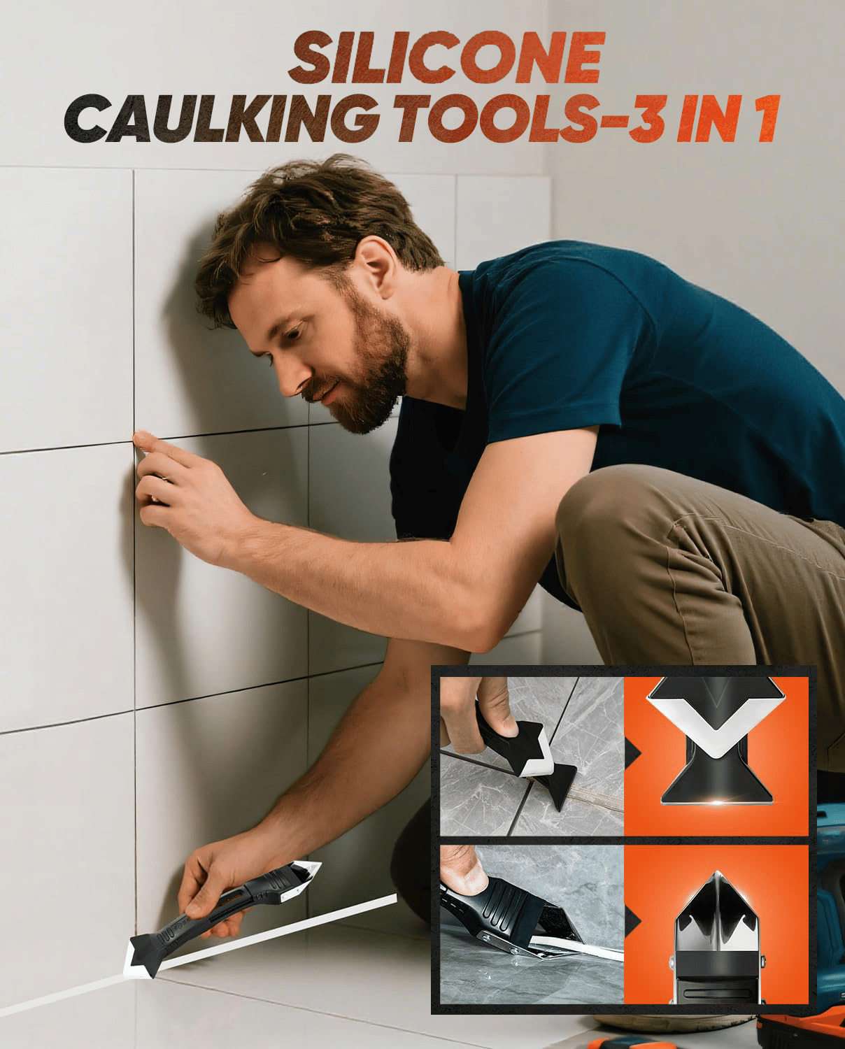 🔥LAST DAY 50% OFF🧰 3-in-1 Silicone Caulking Tool