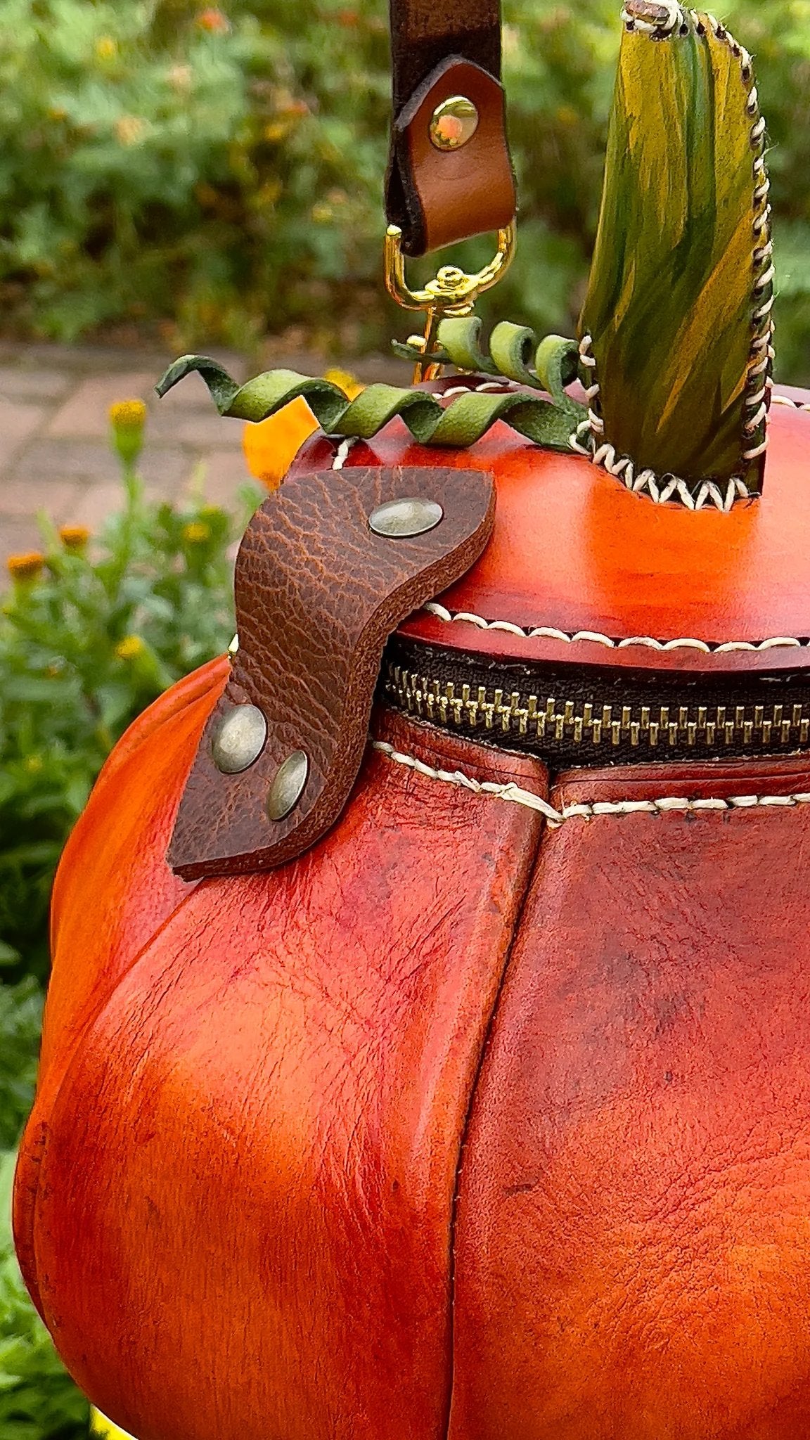 🎃The Great Purely handmade leather Pumpkin Bag(✨Same as in the video)