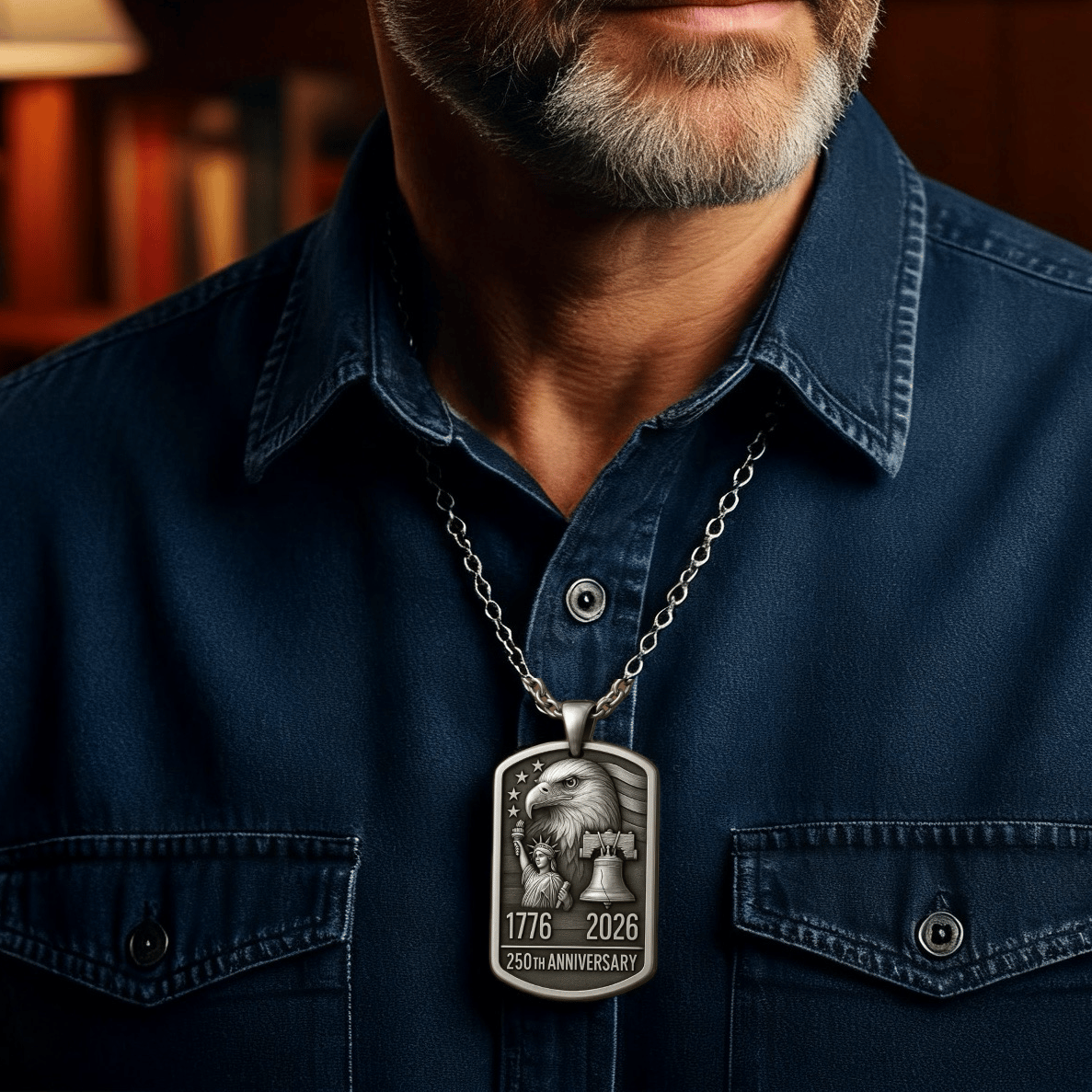 🎉 Limited Edition Liberty Dog Tag Necklace 2026 🦅Celebrate 250 Years of Freedom & Pride 🎉