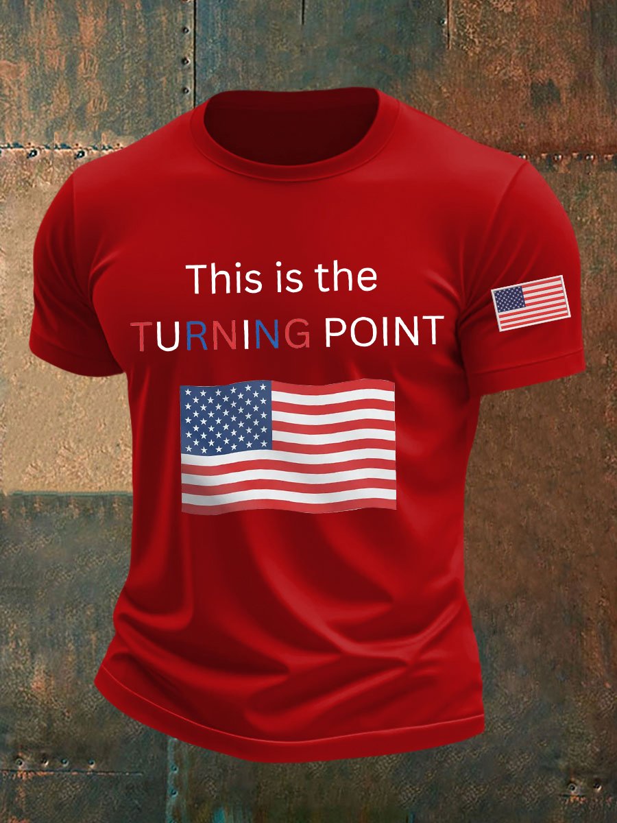 Men's This Is The Turning Point Print Round Neck T-Shirt