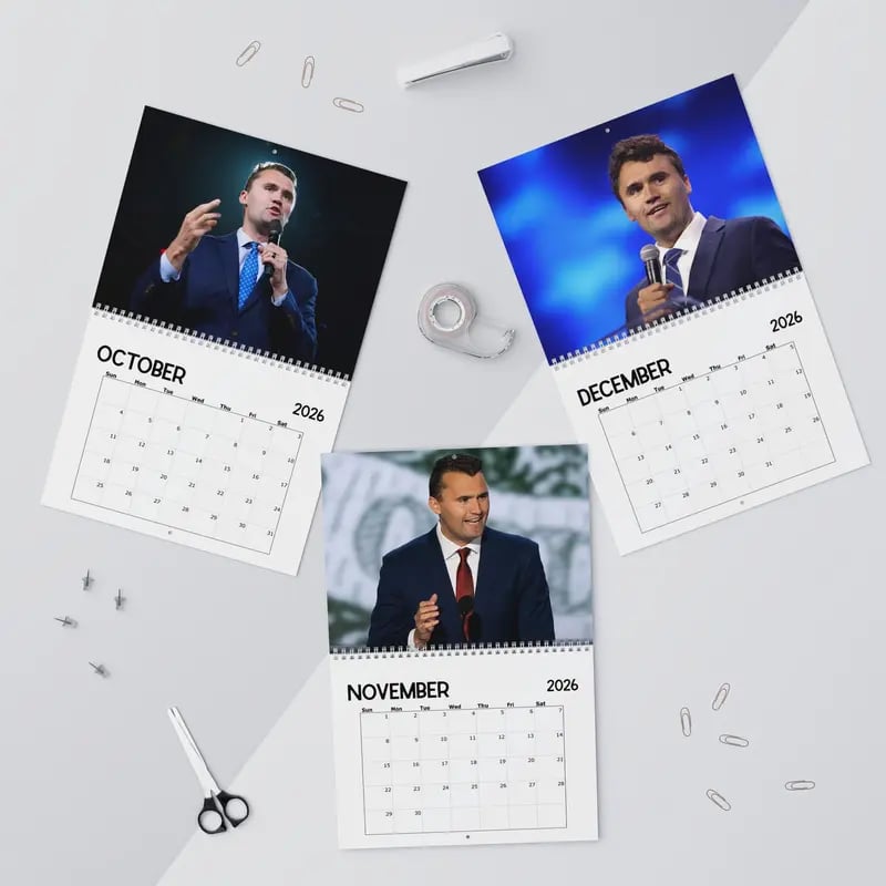 💥2026 Charlie Kirk Calendar & 🙏RIP Charlie Kirk🙏