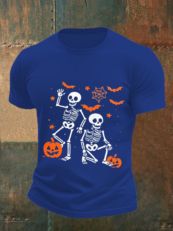 Men's Subtle skeletons FDT Printed T-shirt for Halloween