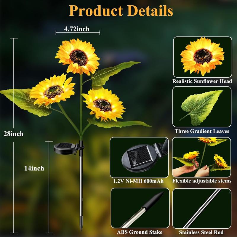 🌻Factory Direct Sales 49% Off - 🌞Solar LED Sunflower Garden Lights-29.6inch/74cm