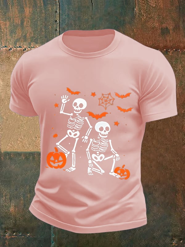Men's Subtle skeletons FDT Printed T-shirt for Halloween