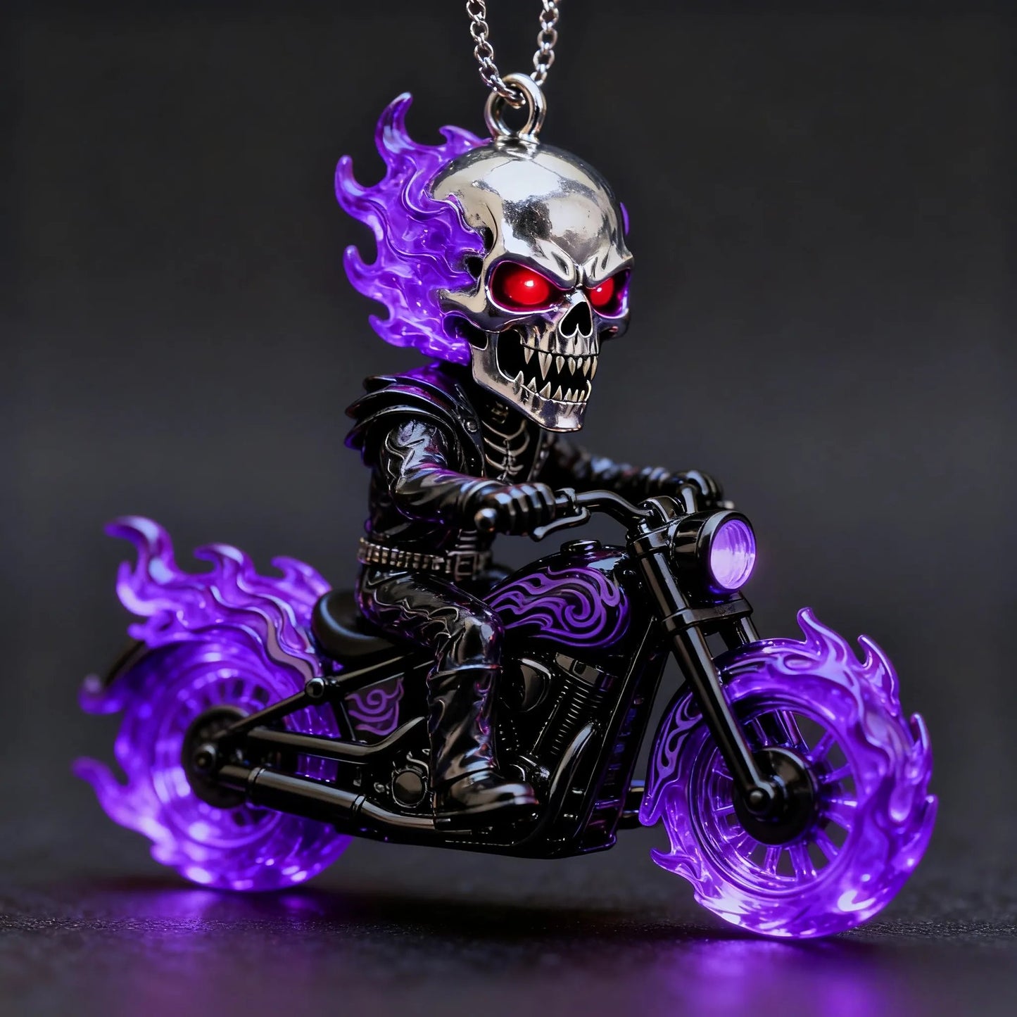 🔥LAST DAY 50% OFF💀🏍️Blazing Skull Biker Ornament