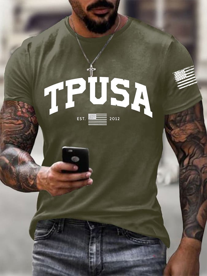 Men's TPUSA Print Round Neck T-Shirt