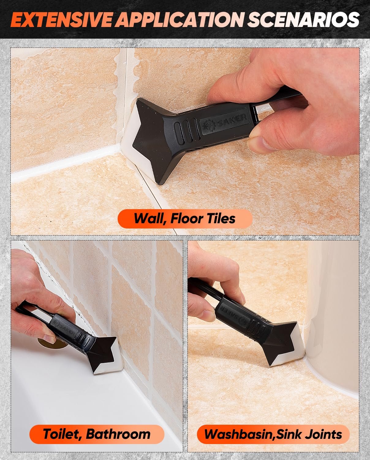 🔥LAST DAY 50% OFF🧰 3-in-1 Silicone Caulking Tool