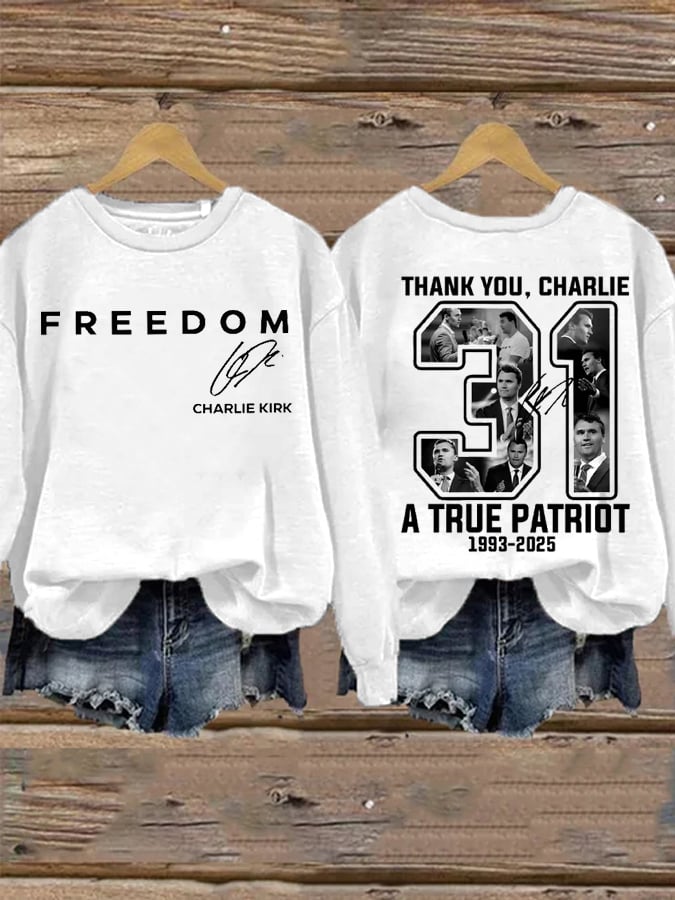 Women's Freedom Printed Crew Neck Sweatshirt