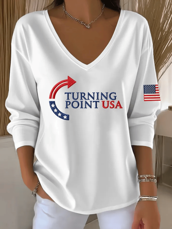 Women's Turning Point USA Printed Long-Sleeved T-Shirt