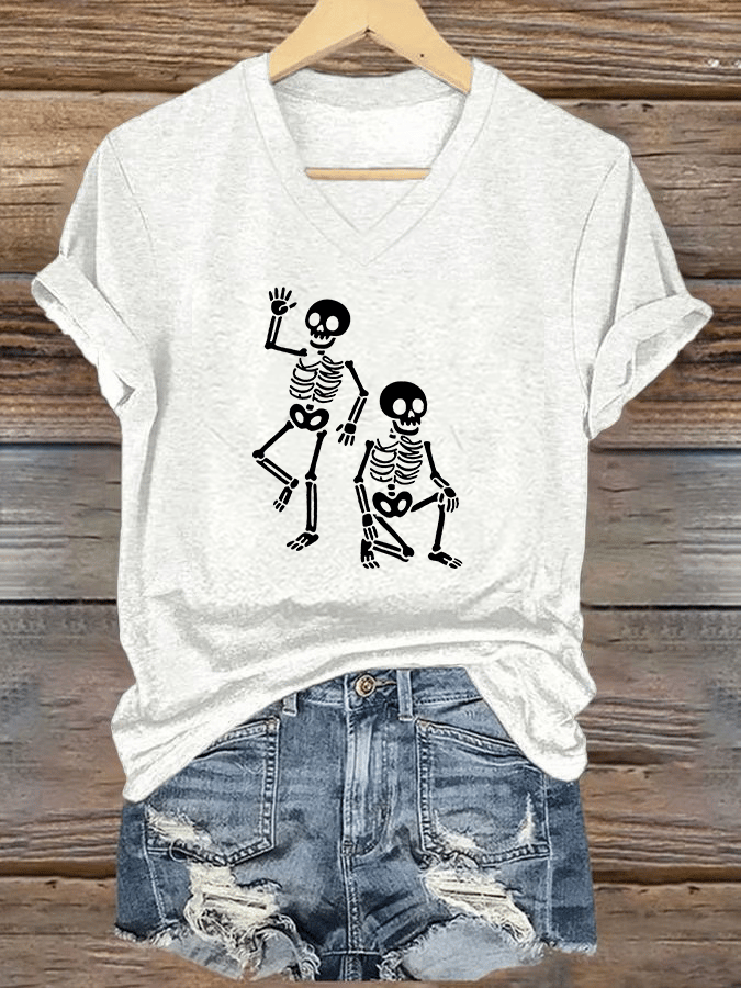 Women's Halloween FDT Printed Casual T-Shirt